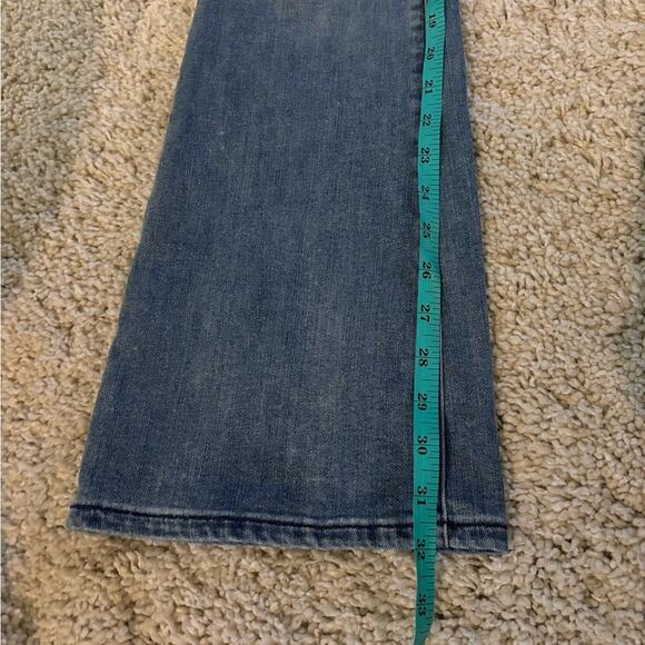 Good American Good Flare Distressed Denim Jeans Size 2/26 - Picture 9 of 9